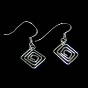 Silver Spiral earrings NZ