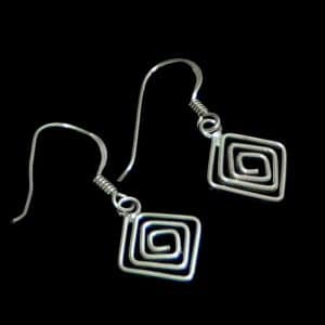 Silver Spiral earrings NZ