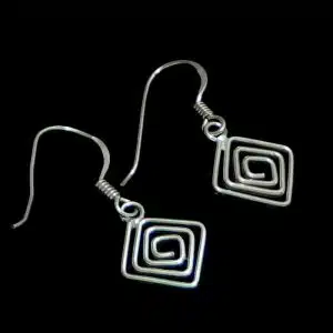 Silver Spiral earrings NZ
