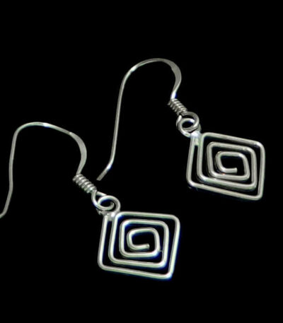 Silver Spiral earrings NZ