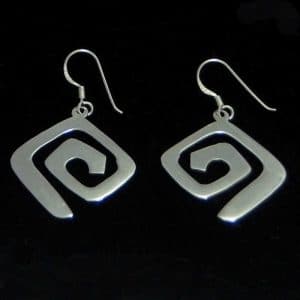 Sterling silver spiral earrings NZ