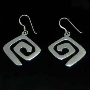 Sterling silver spiral earrings NZ