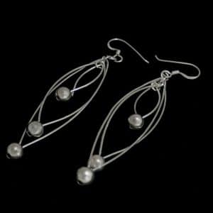 sterling ball drop earrings