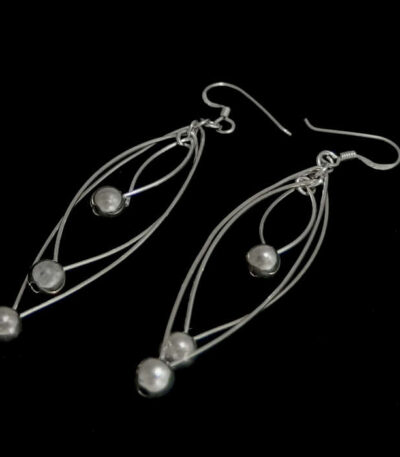 sterling ball drop earrings