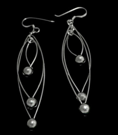 sterling ball drop earrings