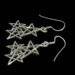 sterling silver star dangle earrings NZ