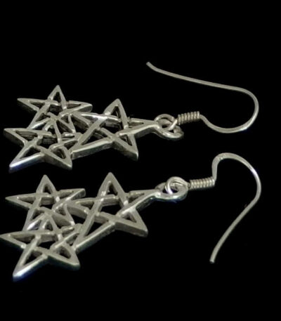 sterling silver star dangle earrings NZ