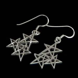 sterling silver star dangle earrings NZ