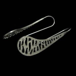 sterling silver long drop earrings