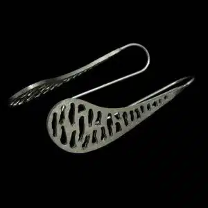 sterling silver long drop earrings