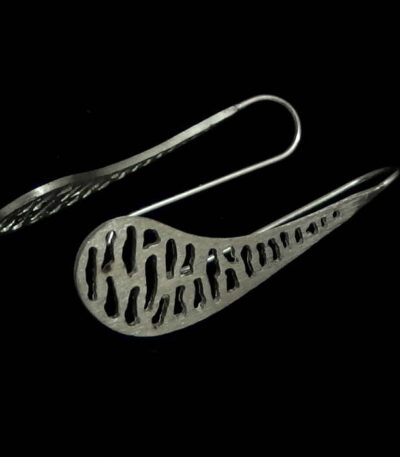 sterling silver long drop earrings