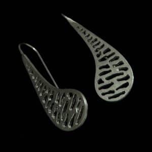 sterling silver long drop earrings