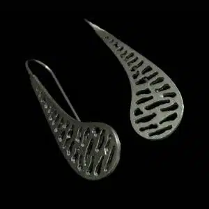 sterling silver long drop earrings