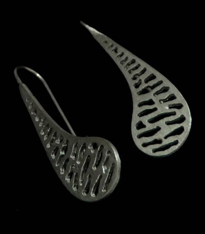 sterling silver long drop earrings
