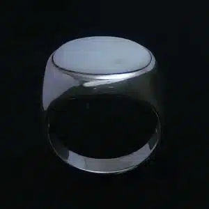 Big size real mother pearl silver ring