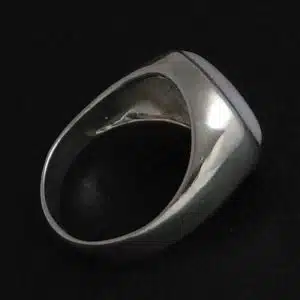 Big size real mother pearl silver ring