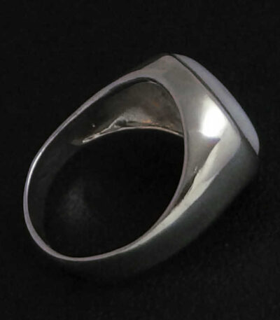 Big size real mother pearl silver ring