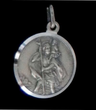 St Christopher protection medal