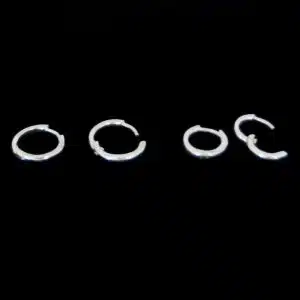 Silver thicker click earring NZ