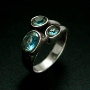 Sterling silver blue ring NZ