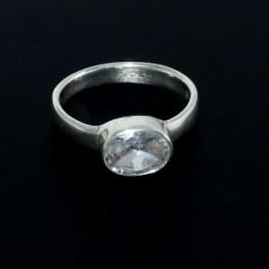 Cubic zirconia sterling silver ring NZ