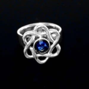 Chunky silver flower ring