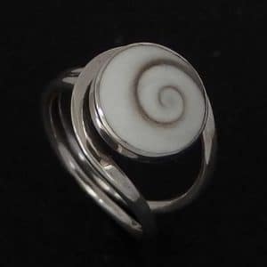 Sterling Silver shiva shell ring