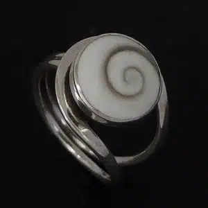 Sterling Silver shiva shell ring