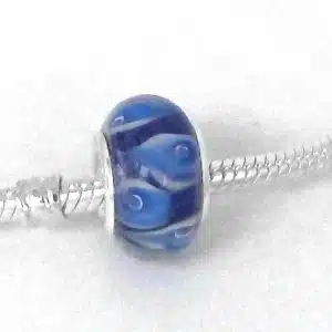 Glass charm bracelet beads