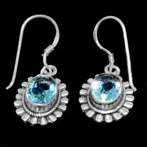 Real aquamarine earrings