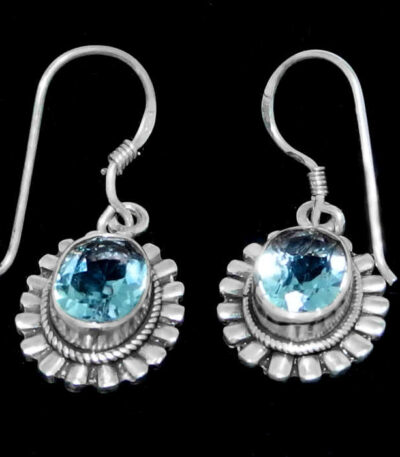 Real aquamarine earrings