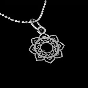 Silver Boho Mandala necklace