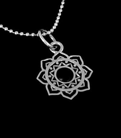 Silver Boho Mandala necklace