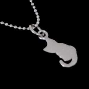 Sweet Silver Cat Charm