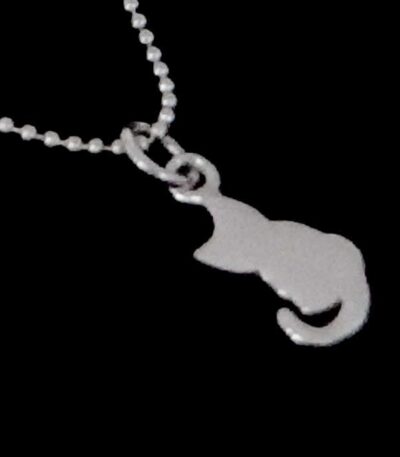Sweet Silver Cat Charm