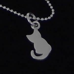 Sweet Silver Cat Charm