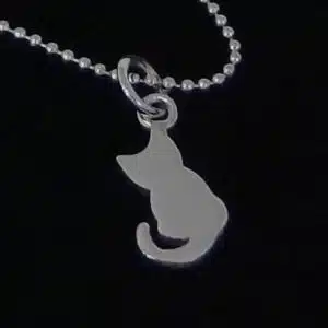 Sweet Silver Cat Charm