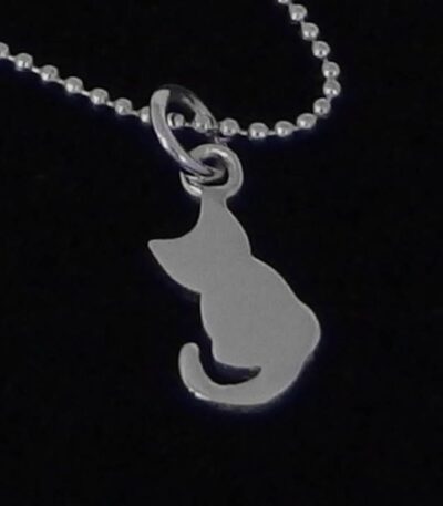 Sweet Silver Cat Charm