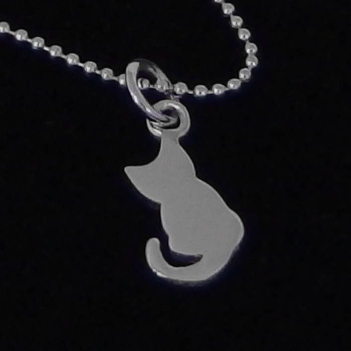 Sweet Silver Cat Charm