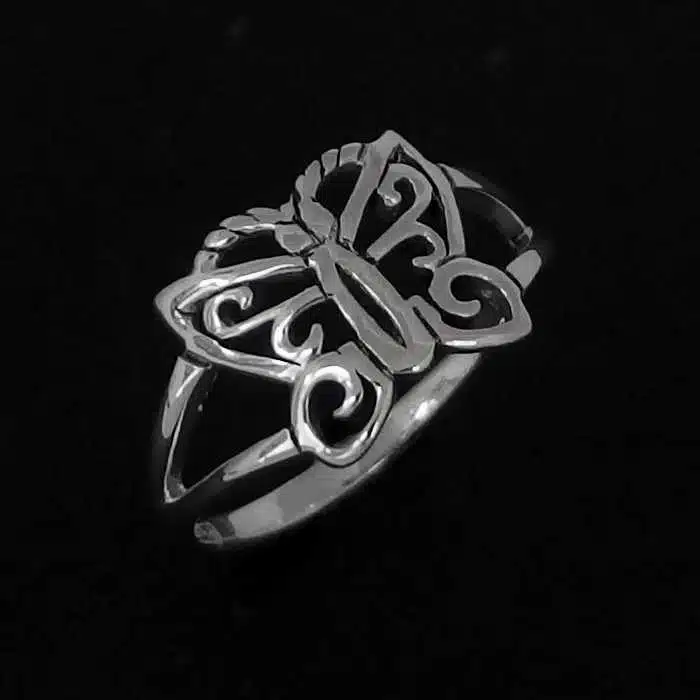 Sweet Spiral Butterfly Ring Sterling Silver butterfly ring NZ