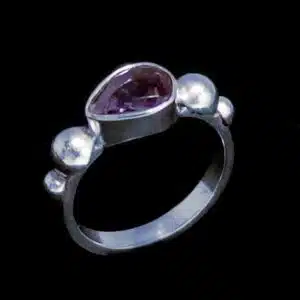 amethyst semi precious ring