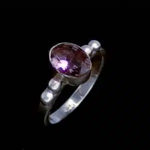 amethyst semi precious ring