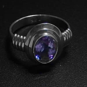 amethyst semi precious ring