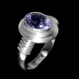 amethyst semi precious ring