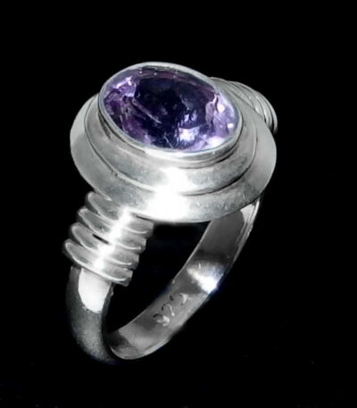 amethyst semi precious ring