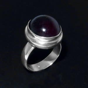 Sterling silver garnet ring
