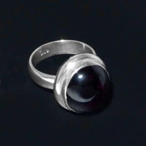 Sterling silver garnet ring