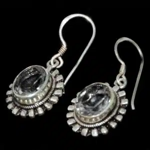 Real Quartz crystal earrings