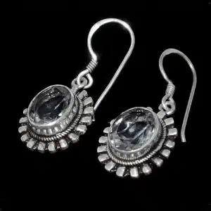 Real Quartz crystal earrings