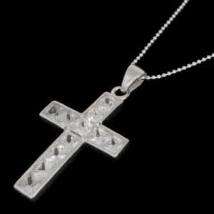 CZ cross pendant
